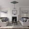 Ekena Millwork Piedmont Medallion (Canopies up to 6 1/2"), 67 1/8"W x 48 5/8"H x 1 7/8"P, Cloud Burst Crackle CM67PECBC - alternate 4